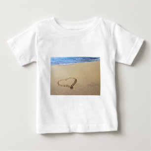 Heart Hearts Beach Sand Tropical Paradise Destiny Baby T-Shirt