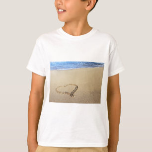 Heart Hearts Beach Sand Tropical Paradise Destiny T-Shirt