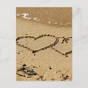Heart Hearts love custom personalise Anniversaries Postcard