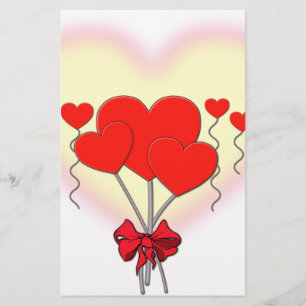 heart hearts love romantic custom personalise stationery