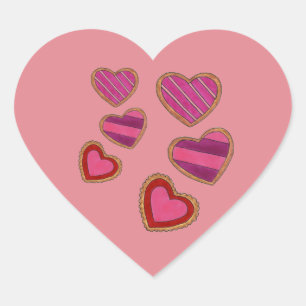 Heart Hearts Pink Sugar Cookie Valentine's Day Sticker