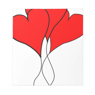 heart hearts valentine wife sweetheart girlfriend notepad