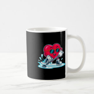 Heart Hockey Shirt Valentines Day Boys Men Kids Ho Coffee Mug