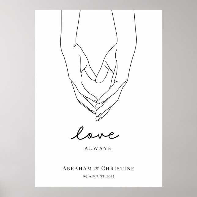 Heart Holding Couple Hands  Poster (Front)
