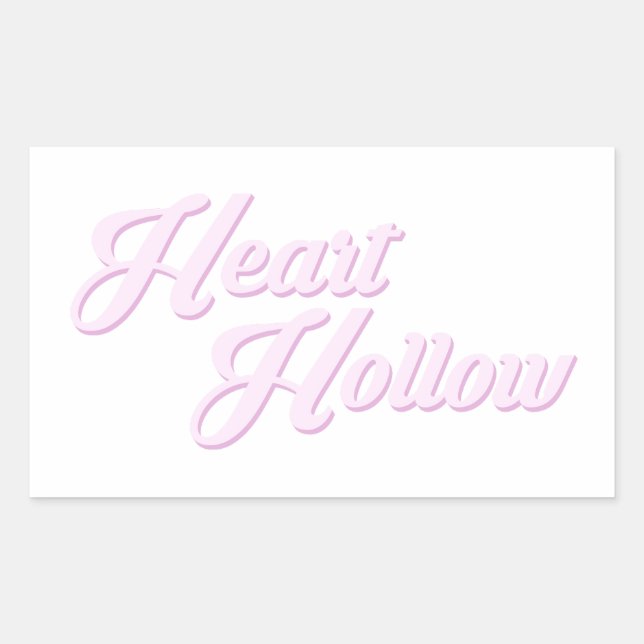HEART HOLLOW Plain Logo (Pack of Stickers) Rectangular Sticker (Front)