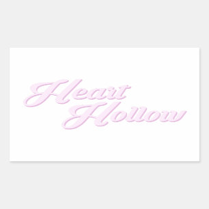 HEART HOLLOW Plain Logo (Pack of Stickers) Rectangular Sticker
