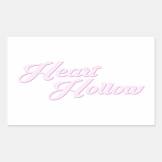 HEART HOLLOW Plain Logo (Pack of Stickers) Rectangular Sticker