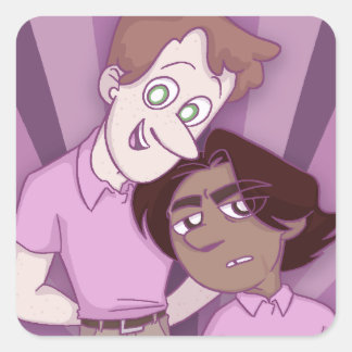HEART HOLLOW Zeke & Lewis (Pack of Stickers) Square Sticker