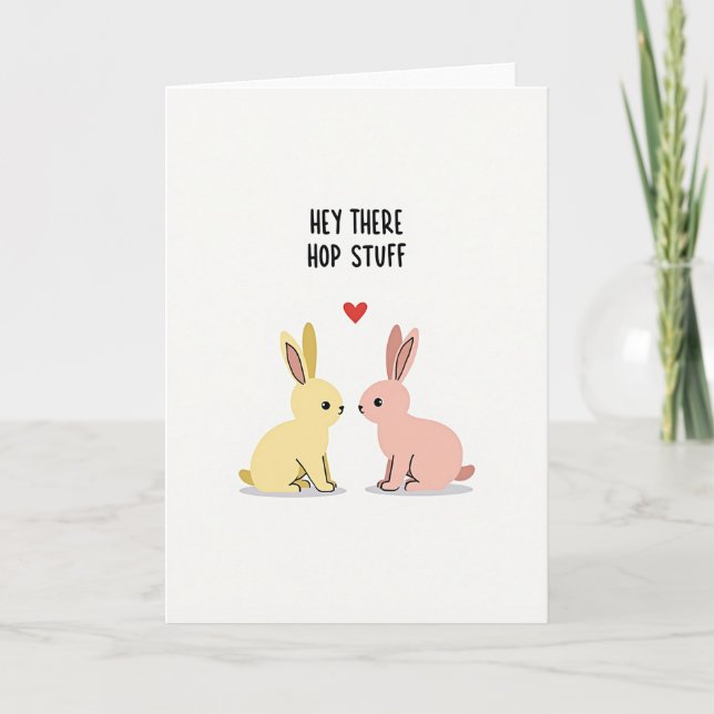 Heart Hop Stuff Greeting Card (Front)