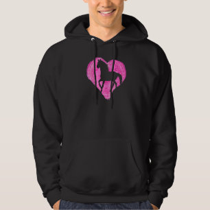 Heart Horse Fan Horses Riding Equestrian Sport Hor Hoodie