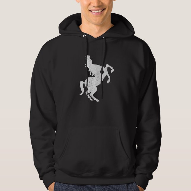 Heart Horse Graphic Horse Lover Equestrian Rider H Hoodie (Front)