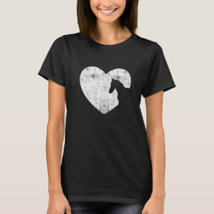 Heart Horse Graphic Horse Lover Equestrian Rider H T-Shirt