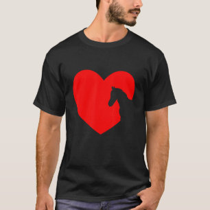Heart Horse Graphic Horse Lover Equestrian Rider H T-Shirt