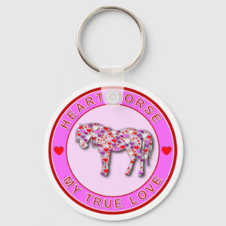 HEART HORSE KEY RING