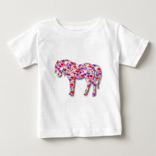 Heart Horse Pink - T-Shirt (Front)