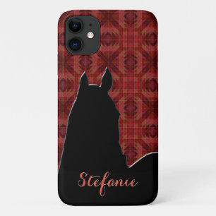 Heart Horses I (maroon) iPhone 11 Case
