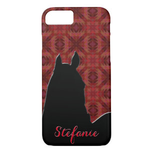 Heart Horses I (maroon) iPhone 8/7 Case