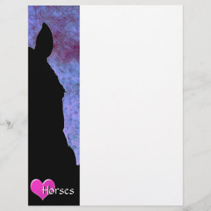 Heart Horses I (purple/blue)