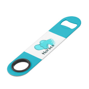 Heart Horses III (aqua)