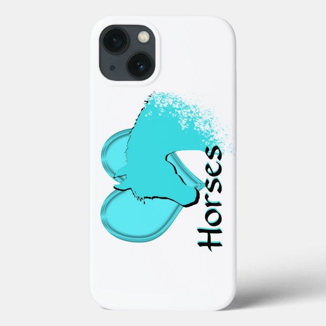 Heart Horses III (aqua) Case-Mate iPhone Case (Back)