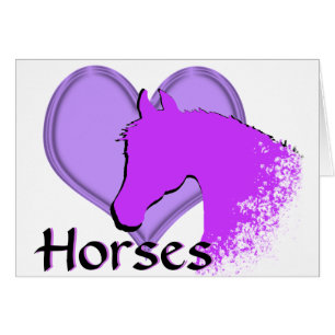 Heart Horses III (purple)