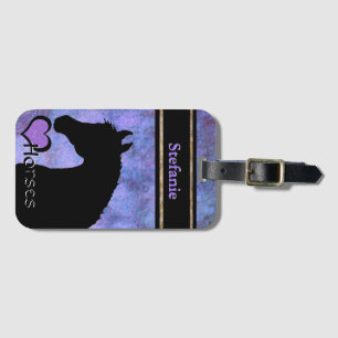 Heart Horses III (purple/blue) Luggage Tag