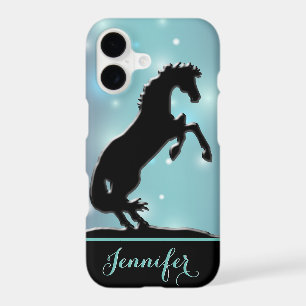 Heart Horses V (blue-green sparkles)