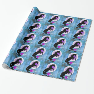 Heart Horses V (blue/green) Wrapping Paper