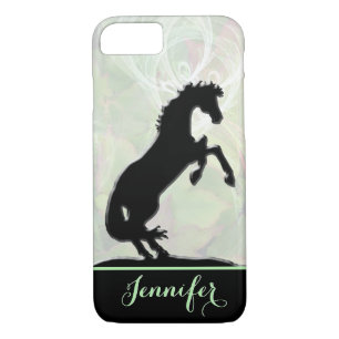 Heart Horses V (green misty fractal) iPhone 8/7 Case