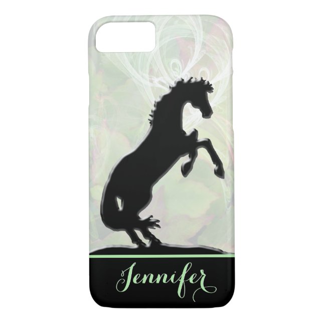 Heart Horses V (green misty fractal) Case-Mate iPhone Case (Back)