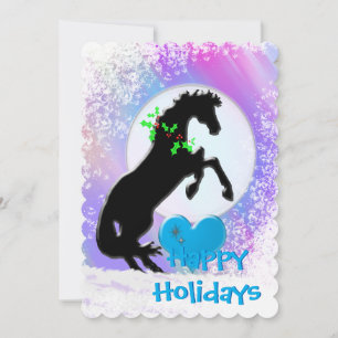 Heart Horses V Holiday (Colourful Haze) Card