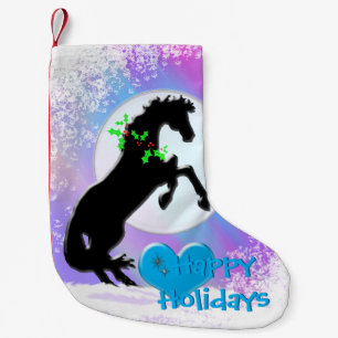 Heart Horses V Holiday (Colourful Haze) Small Christmas Stocking
