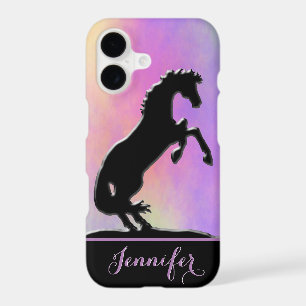 Heart Horses V (purple and yellow)