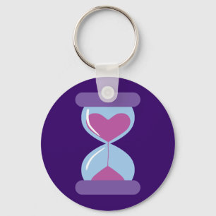 Heart Hourglass Key Ring