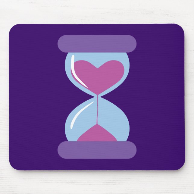 Heart Hourglass Mouse Pad (Front)