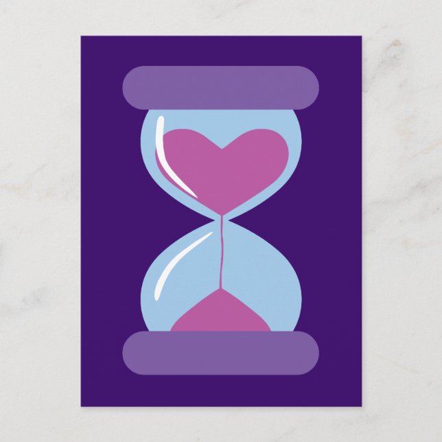 Heart Hourglass Postcard (Front)