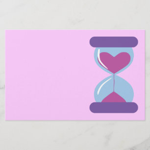 Heart Hourglass Stationery