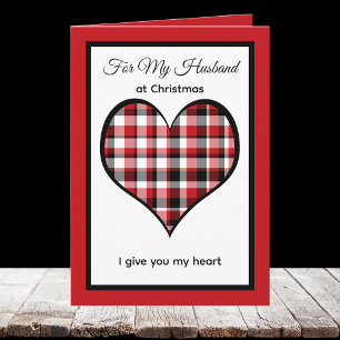 Heart Husband Christmas Card