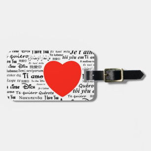 heart i love you luggage tag
