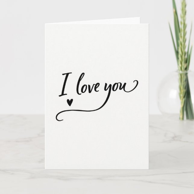 Heart I Love You Script Card (Front)