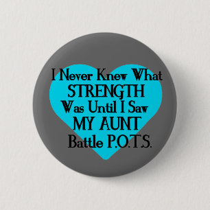 Heart/I Never Knew...Aunt...P.O.T.S. 6 Cm Round Badge