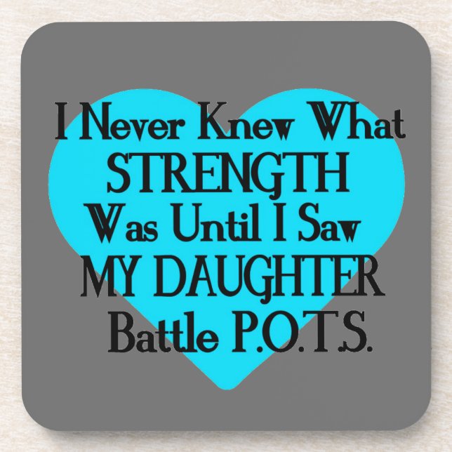 Heart/I Never Knew...Daughter...P.O.T.S. Coaster (Front)