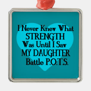 Heart/I Never Knew...Daughter...P.O.T.S. Metal Ornament