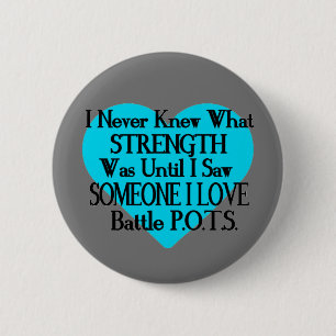 Heart/I Never Knew...Someone I Love...P.O.T.S. 6 Cm Round Badge