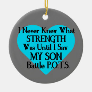 Heart/I Never Knew...Son...P.O.T.S. Ceramic Tree Decoration