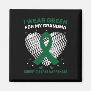 Heart I Wear Green For My Grandma Kidney Disease A Magnet