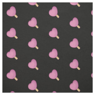 Heart Ice Cream Stick Pattern Fabric