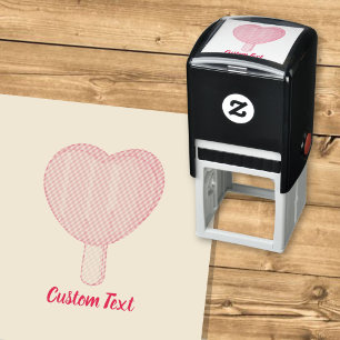 Heart Ice Cream Stick Self-inking Stamp