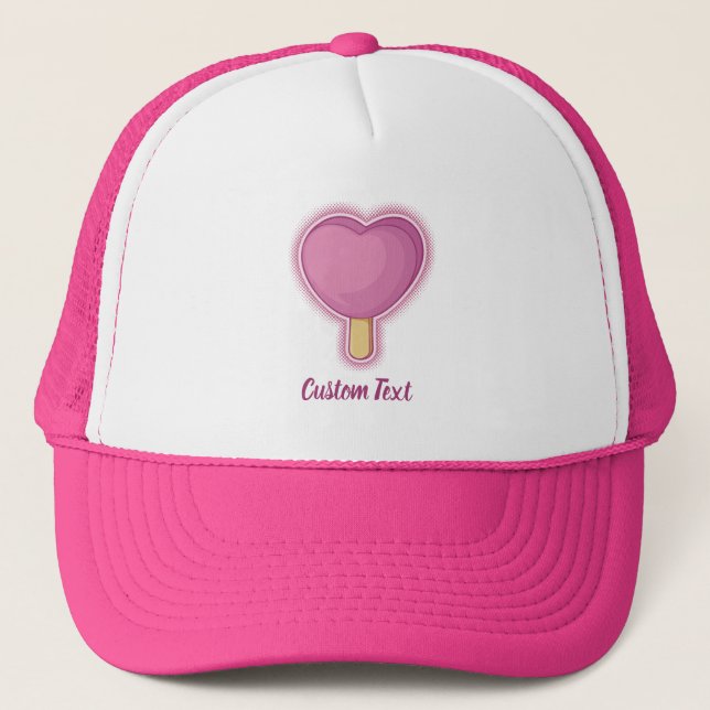 Heart Ice Cream Stick Trucker Hat (Front)