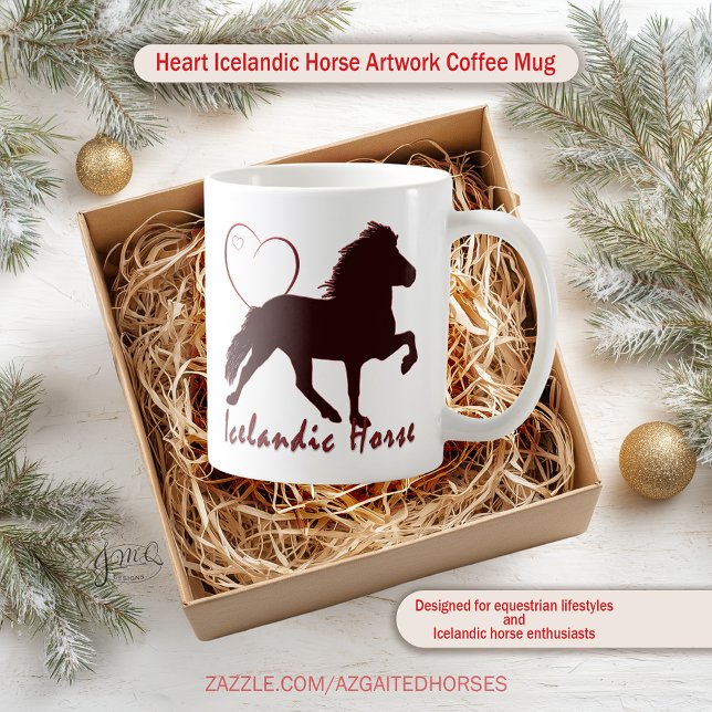 Heart Icelandic Horse Artwork Coffee Mug (Heart Icelandic Horse Artwork Coffee Mug)